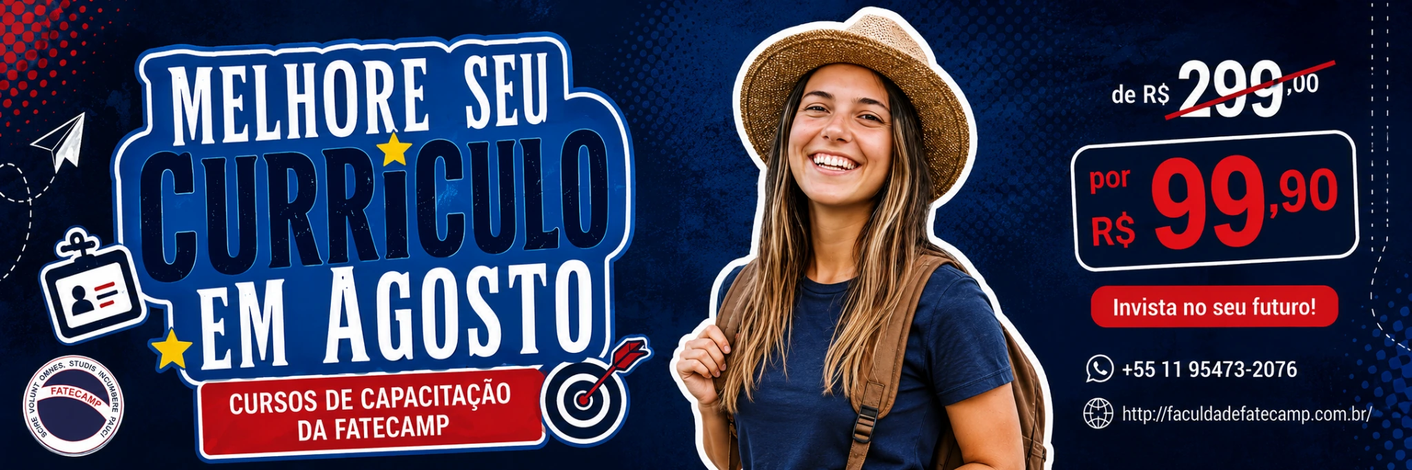 Melhore seu currículo em agosto com cursos de capacitação da Fatecamp